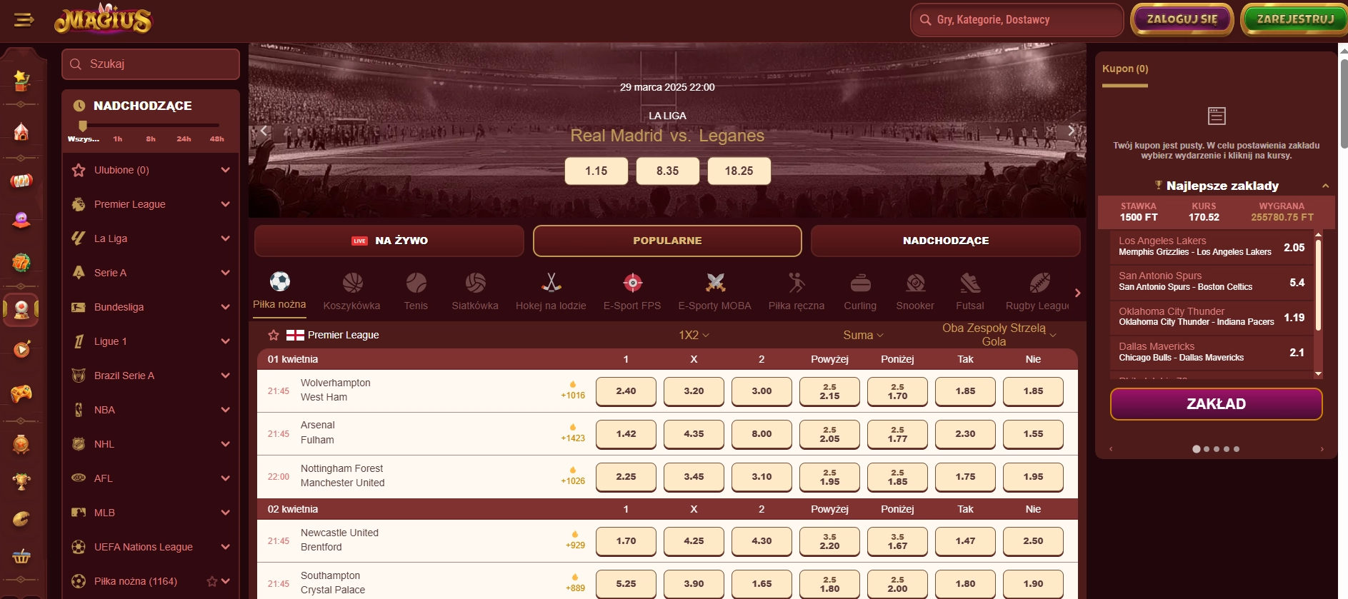 Magius – Graj w zakłady sportowe i kasyno online Magius – Zakłady sportowe i kasyno online